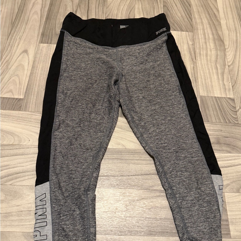 Victoria's Secret Pink Gray and Black Leggings